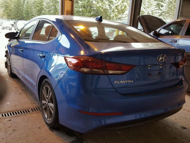 5NPD84LF3HH121105 - 2017 HYUNDAI ELANTRA SE BLUE photo 3