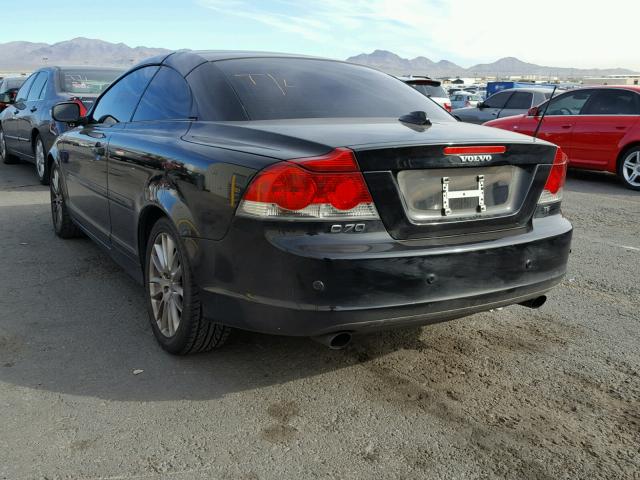 YV1MC67278J055323 - 2008 VOLVO C70 T5 BLACK photo 3