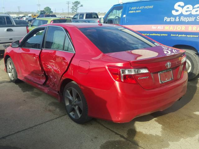 4T1BF1FK2CU627992 - 2012 TOYOTA CAMRY BASE RED photo 3