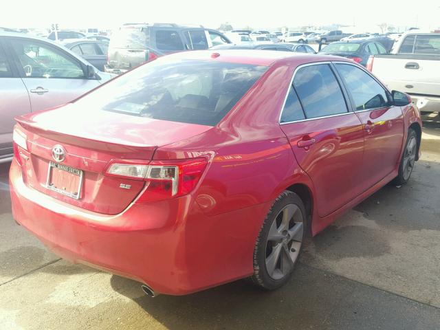 4T1BF1FK2CU627992 - 2012 TOYOTA CAMRY BASE RED photo 4