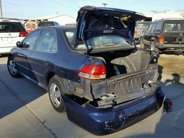 3HGCG66531G700897 - 2001 HONDA ACCORD LX BLUE photo 3