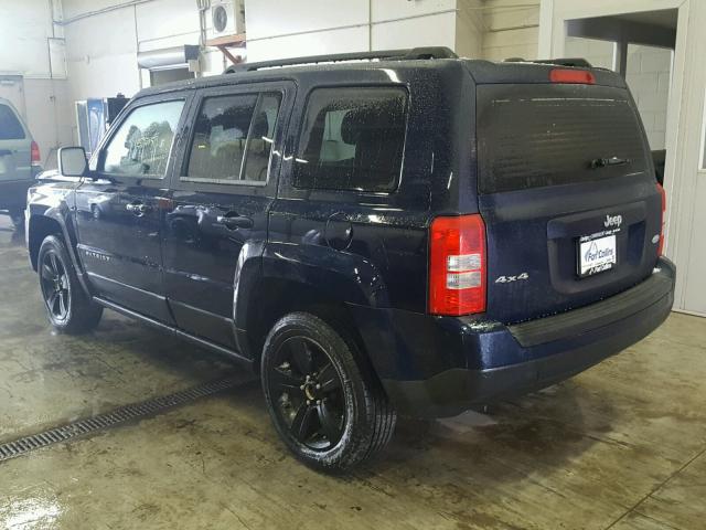 1C4NJRFB2ED555029 - 2014 JEEP PATRIOT LA BLUE photo 3