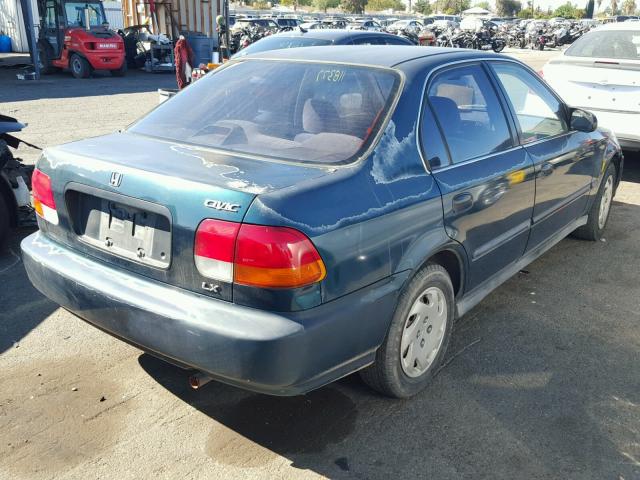 2HGEJ657XVH557949 - 1997 HONDA CIVIC LX GREEN photo 4