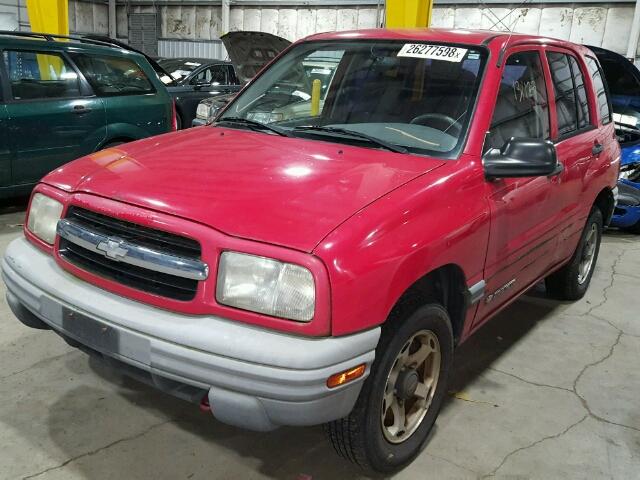 2CNBE13C5X6903800 - 1999 CHEVROLET TRACKER RED photo 2