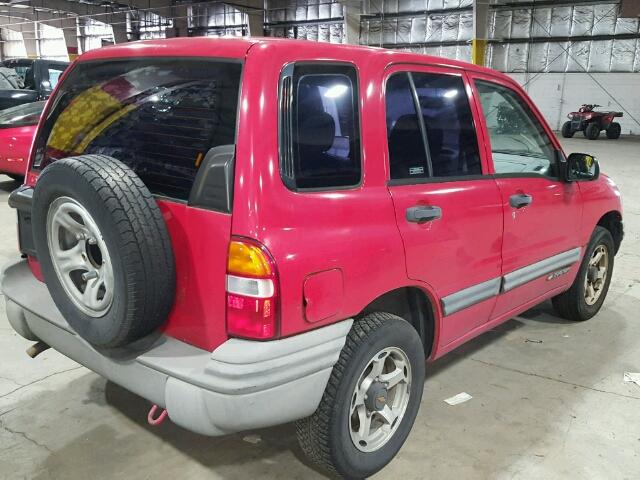 2CNBE13C5X6903800 - 1999 CHEVROLET TRACKER RED photo 4