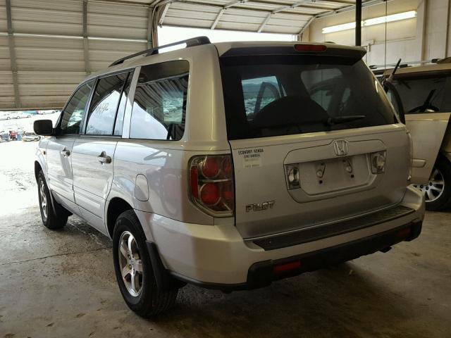 5FNYF28576B014789 - 2006 HONDA PILOT EX SILVER photo 3