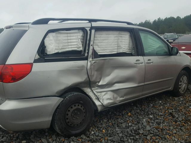 5TDZK23C18S160402 - 2008 TOYOTA SIENNA CE SILVER photo 9