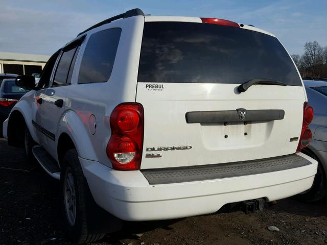 1D8HD48P77F540809 - 2007 DODGE DURANGO SL WHITE photo 3