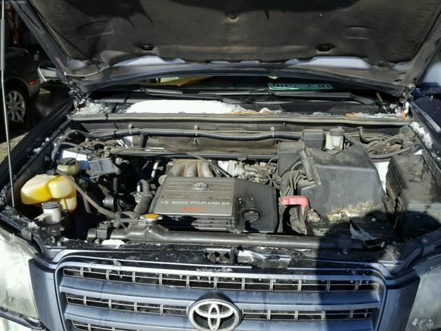 JTEHF21A330116491 - 2003 TOYOTA HIGHLANDER BLUE photo 7