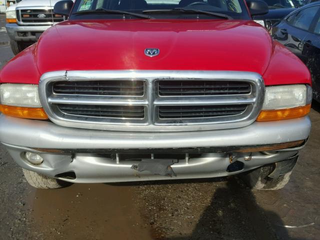 1D7HG48N34S693894 - 2004 DODGE DAKOTA QUA RED photo 9