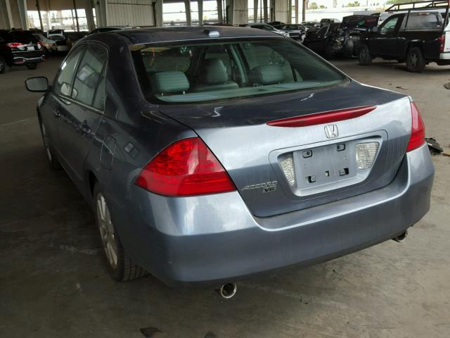 1HGCM66547A073613 - 2007 HONDA ACCORD EX BLUE photo 3