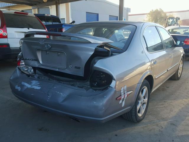 JN1CA31D2YT547281 - 2000 NISSAN MAXIMA GLE GRAY photo 4