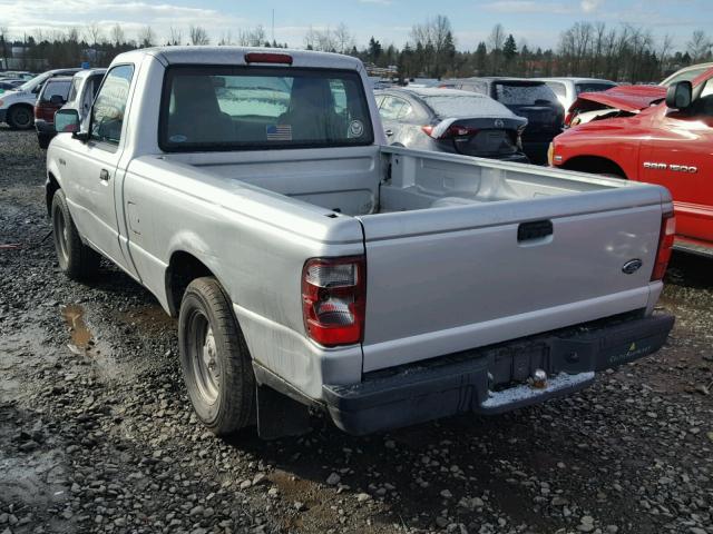 1FTYR10D44PA06981 - 2004 FORD RANGER SILVER photo 3