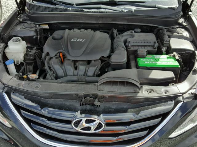 5NPEB4AC5CH401924 - 2012 HYUNDAI SONATA GLS BLACK photo 7