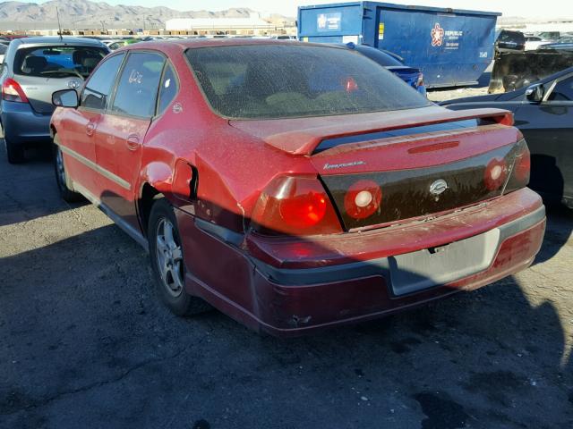 2G1WF52EX59248275 - 2005 CHEVROLET IMPALA MAROON photo 3