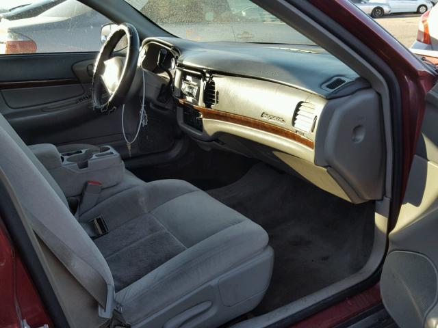 2G1WF52EX59248275 - 2005 CHEVROLET IMPALA MAROON photo 5