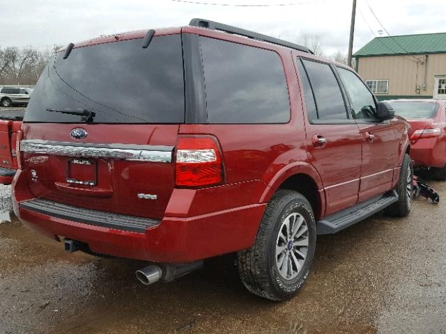 1FMJU1JT0HEA70082 - 2017 FORD EXPEDITION RED photo 4