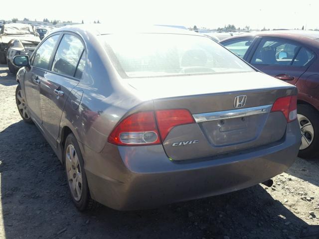 19XFA1F50BE038628 - 2011 HONDA CIVIC LX GRAY photo 3