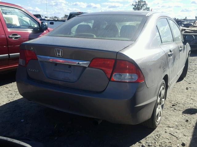 19XFA1F50BE038628 - 2011 HONDA CIVIC LX GRAY photo 4