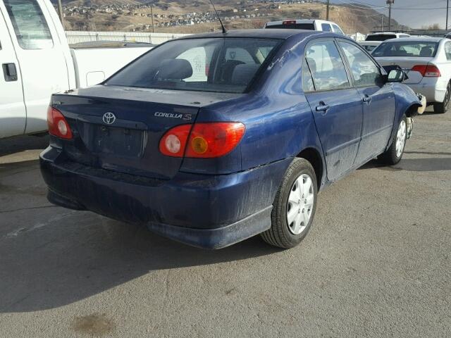 1NXBR32E63Z181350 - 2003 TOYOTA COROLLA CE BLUE photo 4