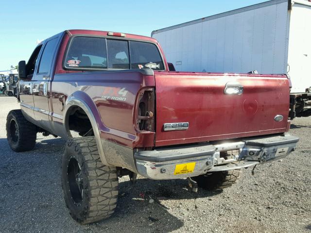 1FTSW21P96EA10892 - 2006 FORD F250 SUPER BURGUNDY photo 3