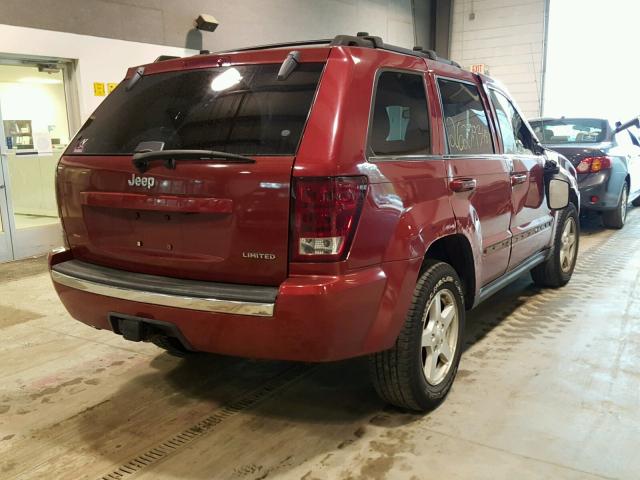 1J4HR58N75C684681 - 2005 JEEP GRAND CHER RED photo 4