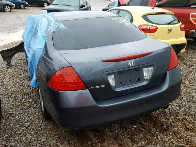 1HGCM56727A025507 - 2007 HONDA ACCORD EX BLUE photo 3