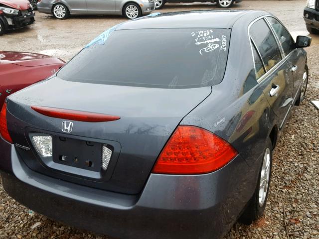 1HGCM56727A025507 - 2007 HONDA ACCORD EX BLUE photo 4