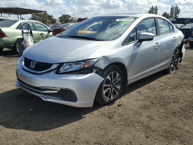19XFB2F86FE244278 - 2015 HONDA CIVIC EX SILVER photo 2
