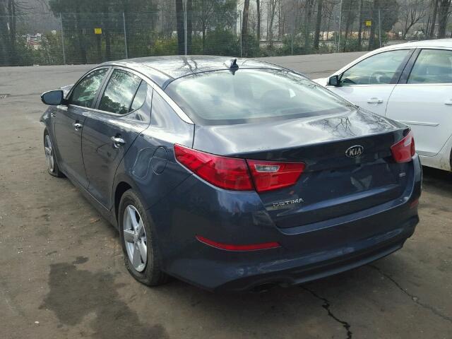 KNAGM4A76F5610631 - 2015 KIA OPTIMA LX BLUE photo 3