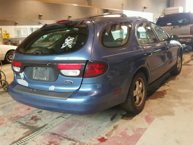 1FAFP58U84A190100 - 2004 FORD TAURUS SE BLUE photo 4