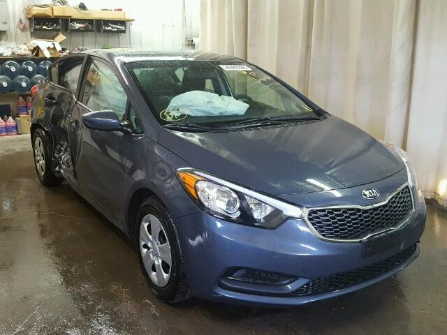 KNAFK4A60G5617214 - 2016 KIA FORTE LX BLUE photo 1