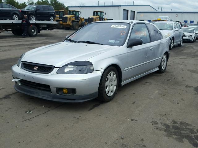 2HGEJ6448YH107972 - 2000 HONDA CIVIC DX SILVER photo 2