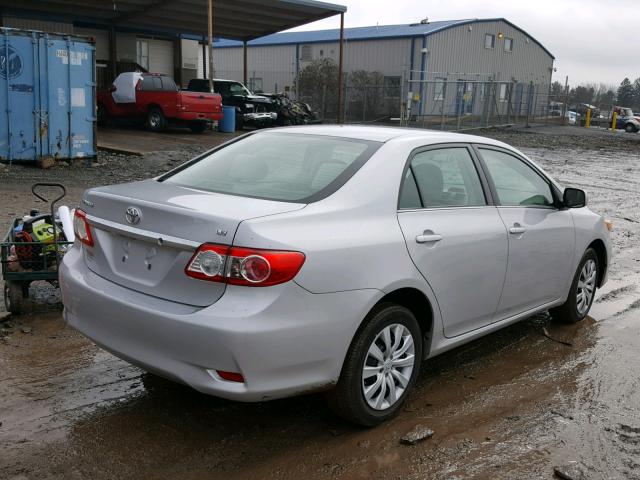 2T1BU4EEXDC920643 - 2013 TOYOTA COROLLA BA SILVER photo 4