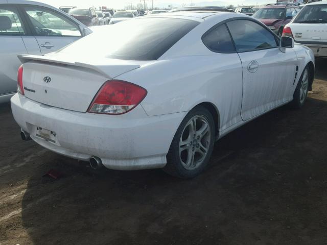 KMHHN65F86U218902 - 2006 HYUNDAI TIBURON GT WHITE photo 4