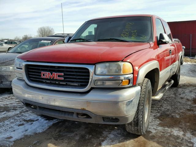 2GTEK19T911123854 - 2001 GMC NEW SIERRA RED photo 2