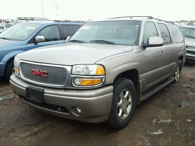 1GKFK66U42J112254 - 2002 GMC DENALI XL TAN photo 2