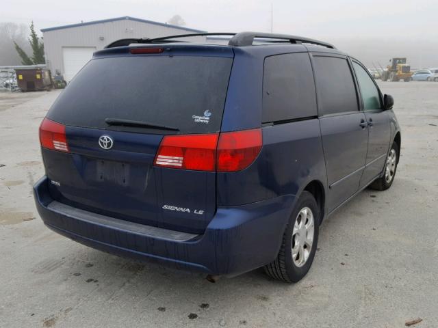 5TDZA23CX5S272775 - 2005 TOYOTA SIENNA CE BLUE photo 4