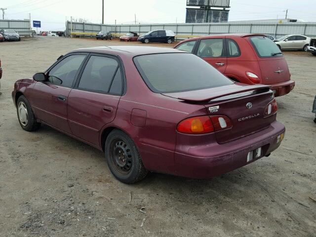 1NXBR18E8WZ019476 - 1998 TOYOTA COROLLA VE BURGUNDY photo 3