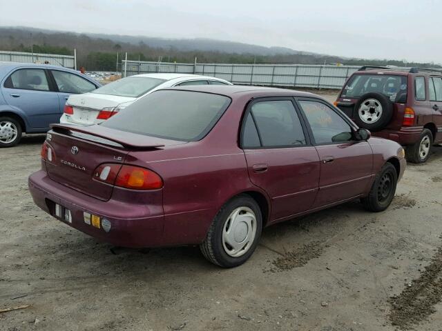 1NXBR18E8WZ019476 - 1998 TOYOTA COROLLA VE BURGUNDY photo 4