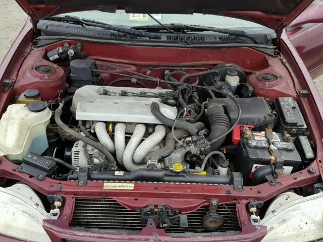 1NXBR18E8WZ019476 - 1998 TOYOTA COROLLA VE BURGUNDY photo 7