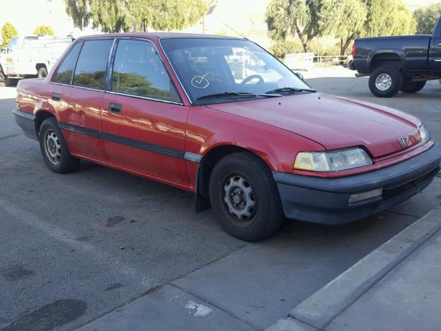 JHMED3642MS000550 - 1991 HONDA CIVIC DX RED photo 1