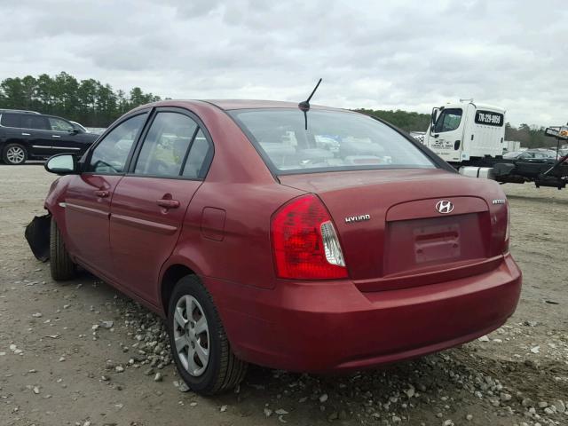 KMHCN46C87U147771 - 2007 HYUNDAI ACCENT GLS BURGUNDY photo 3