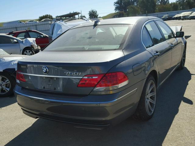 WBAHL83566DT03640 - 2006 BMW 750 I GRAY photo 4