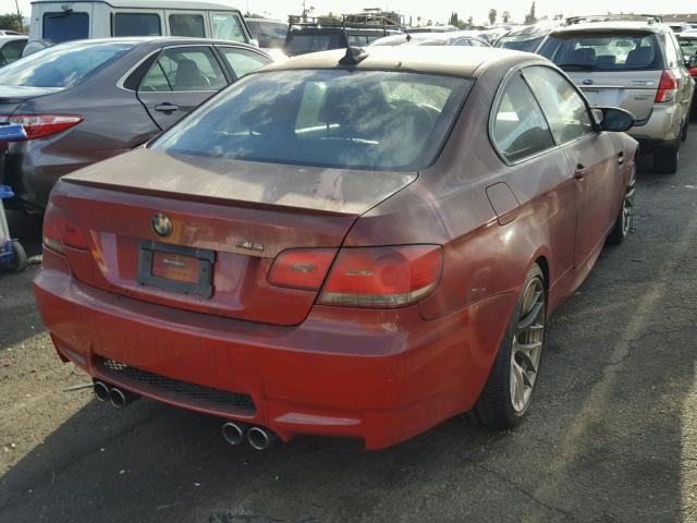 WBSWD93578PY41089 - 2008 BMW M3 RED photo 4