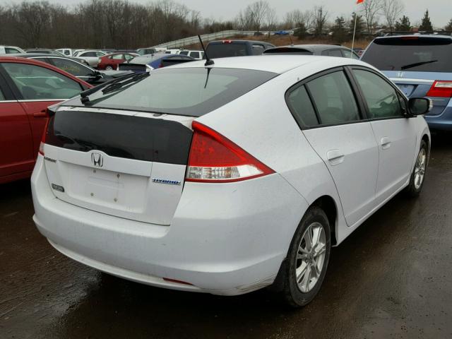 JHMZE2H76AS005665 - 2010 HONDA INSIGHT EX WHITE photo 4