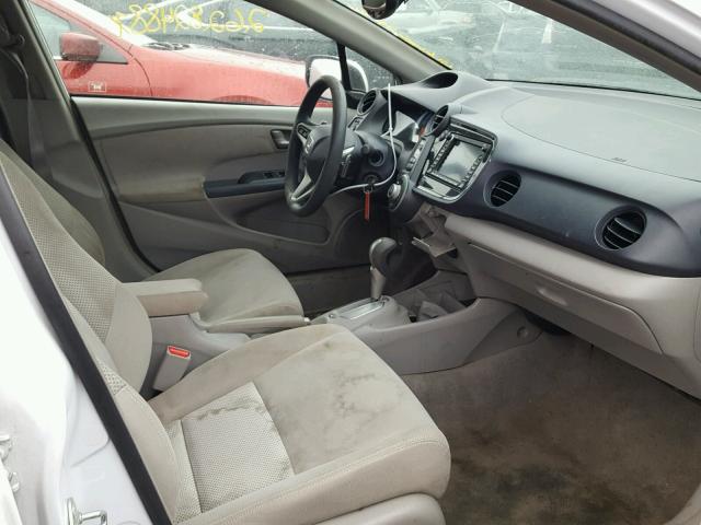 JHMZE2H76AS005665 - 2010 HONDA INSIGHT EX WHITE photo 5