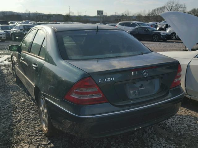 WDBRF64J51F066942 - 2001 MERCEDES-BENZ C 320 GREEN photo 3