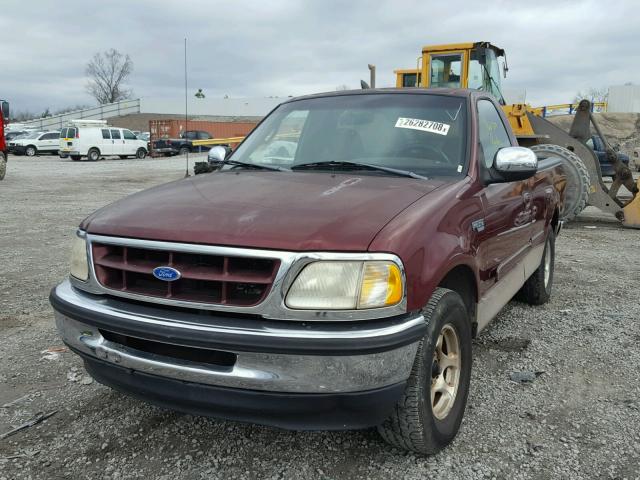 1FTDF17W2VNC98674 - 1997 FORD F150 BURGUNDY photo 2