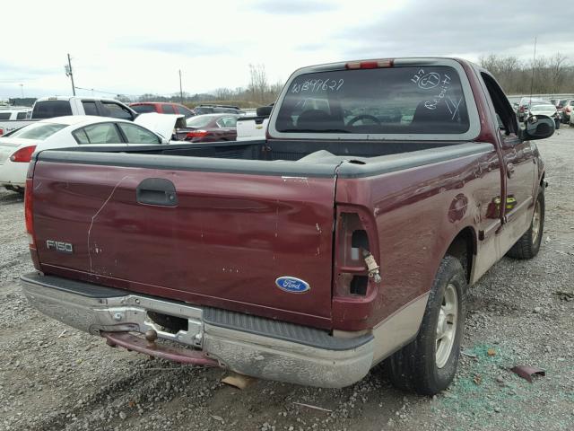 1FTDF17W2VNC98674 - 1997 FORD F150 BURGUNDY photo 4